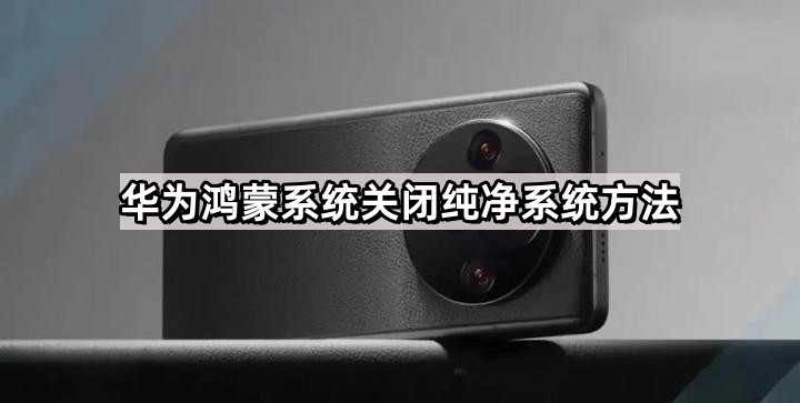 华为鸿蒙系统关闭纯净系统方法