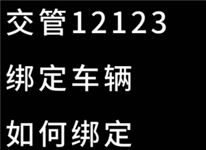 交管12123怎么绑定自己的车 交管12123怎么添加第二个车辆