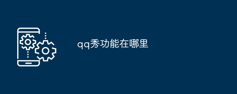 qq秀功能在哪里