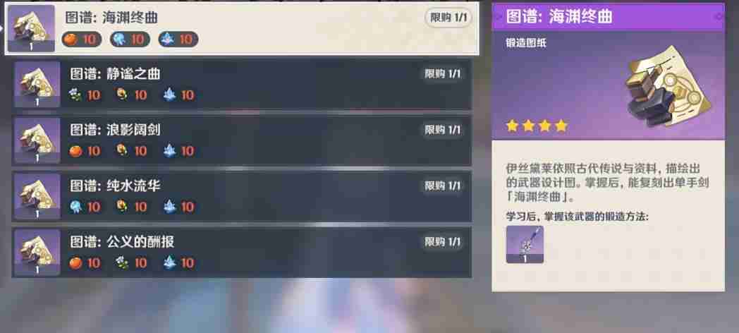 原神枫丹锻造武器适配哪些角色